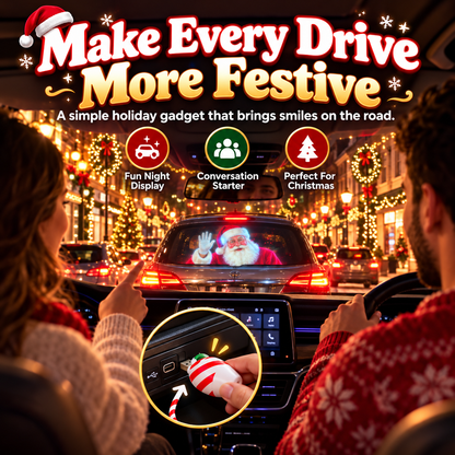 🎄 50% OFF Christmas Car Window Projector – USB-Powered Holiday Magic for Every Drive ✨