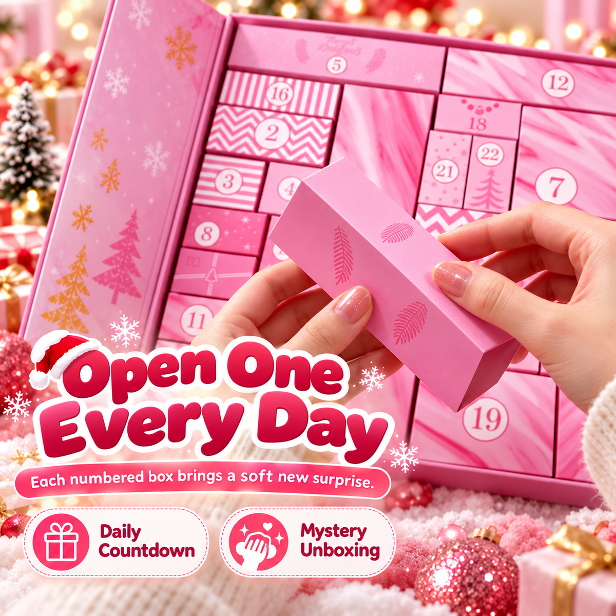 🎀 50% OFF 24-Day Squishy Advent Calendar – A New Soft Surprise Every Day 💕