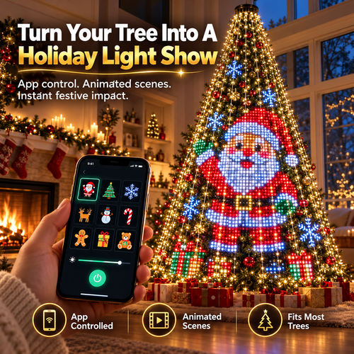 🎄 50% OFF App-Controlled Christmas Tree Lights – Turn Your Tree Into a Holiday Light Show ✨