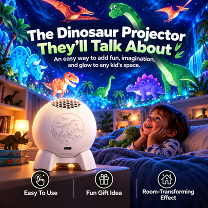 🦖 50% OFF Dinosaur Room Projector – Turn Walls & Ceilings Into a Dino Adventure ✨