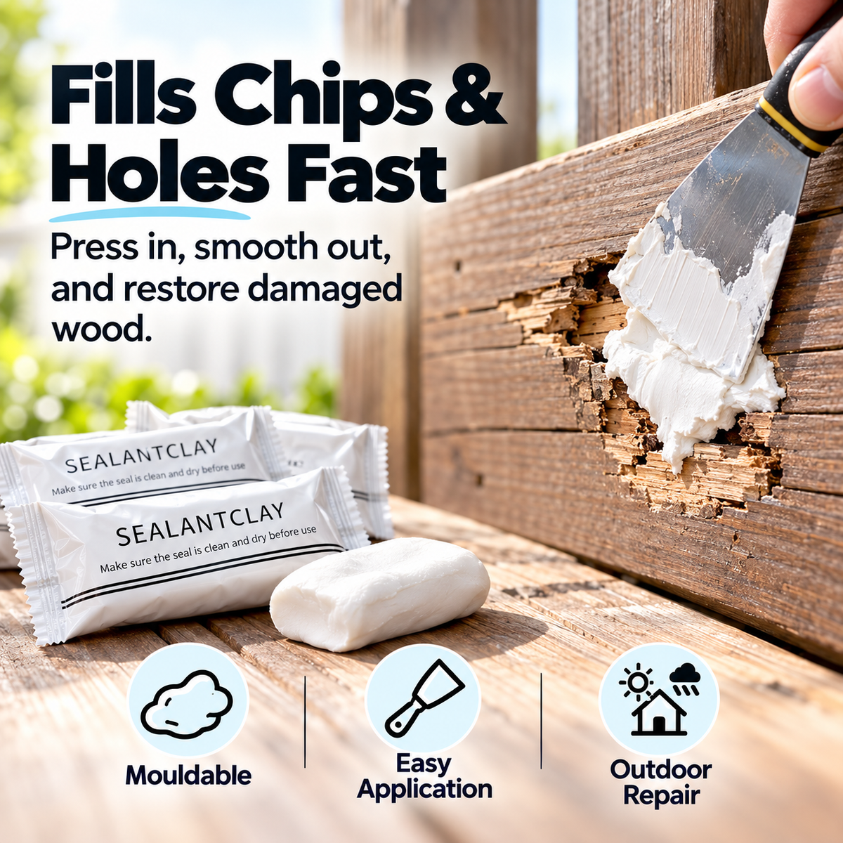 🏠 50% OFF Multi-Surface Repair Clay – Easy Fixes for Wood, Walls, Trim & Brick 🔧