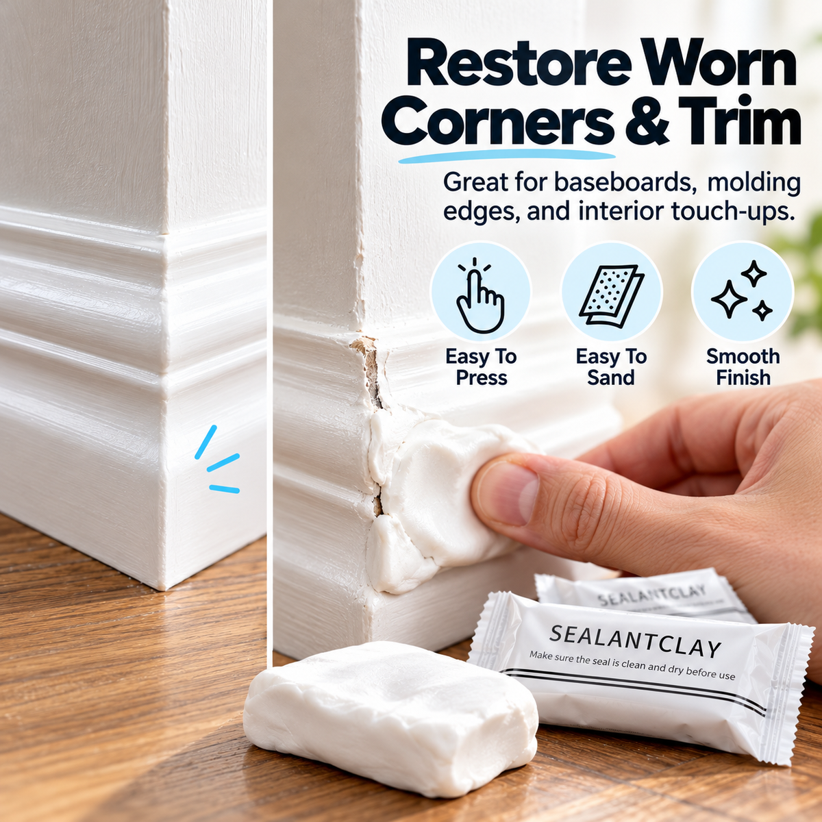 🏠 50% OFF Multi-Surface Repair Clay – Easy Fixes for Wood, Walls, Trim & Brick 🔧