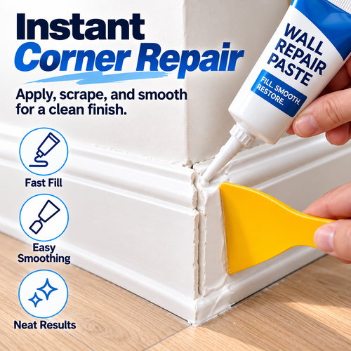 🛠️ 50% OFF Wall Repair Paste – Fix Cracks, Gaps & Damaged Corners Fast ✨