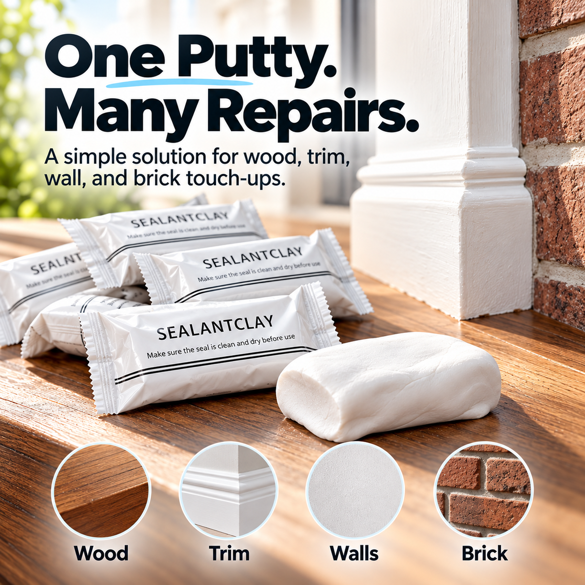 🏠 50% OFF Multi-Surface Repair Clay – Easy Fixes for Wood, Walls, Trim & Brick 🔧
