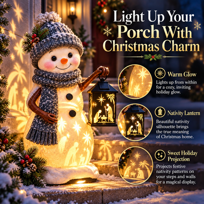 ✨ 50% OFF Snowman Christmas Projector – Glowing Nativity Lantern & Holiday Light Display 🎄
