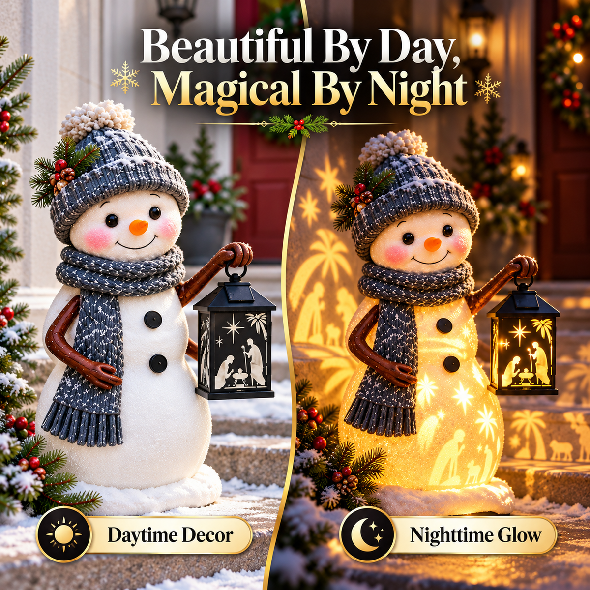 ✨ 50% OFF Snowman Christmas Projector – Glowing Nativity Lantern & Holiday Light Display 🎄