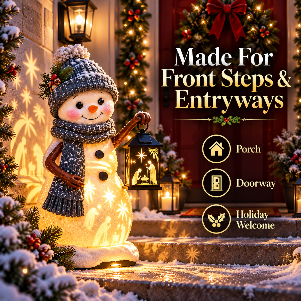 ✨ 50% OFF Snowman Christmas Projector – Glowing Nativity Lantern & Holiday Light Display 🎄
