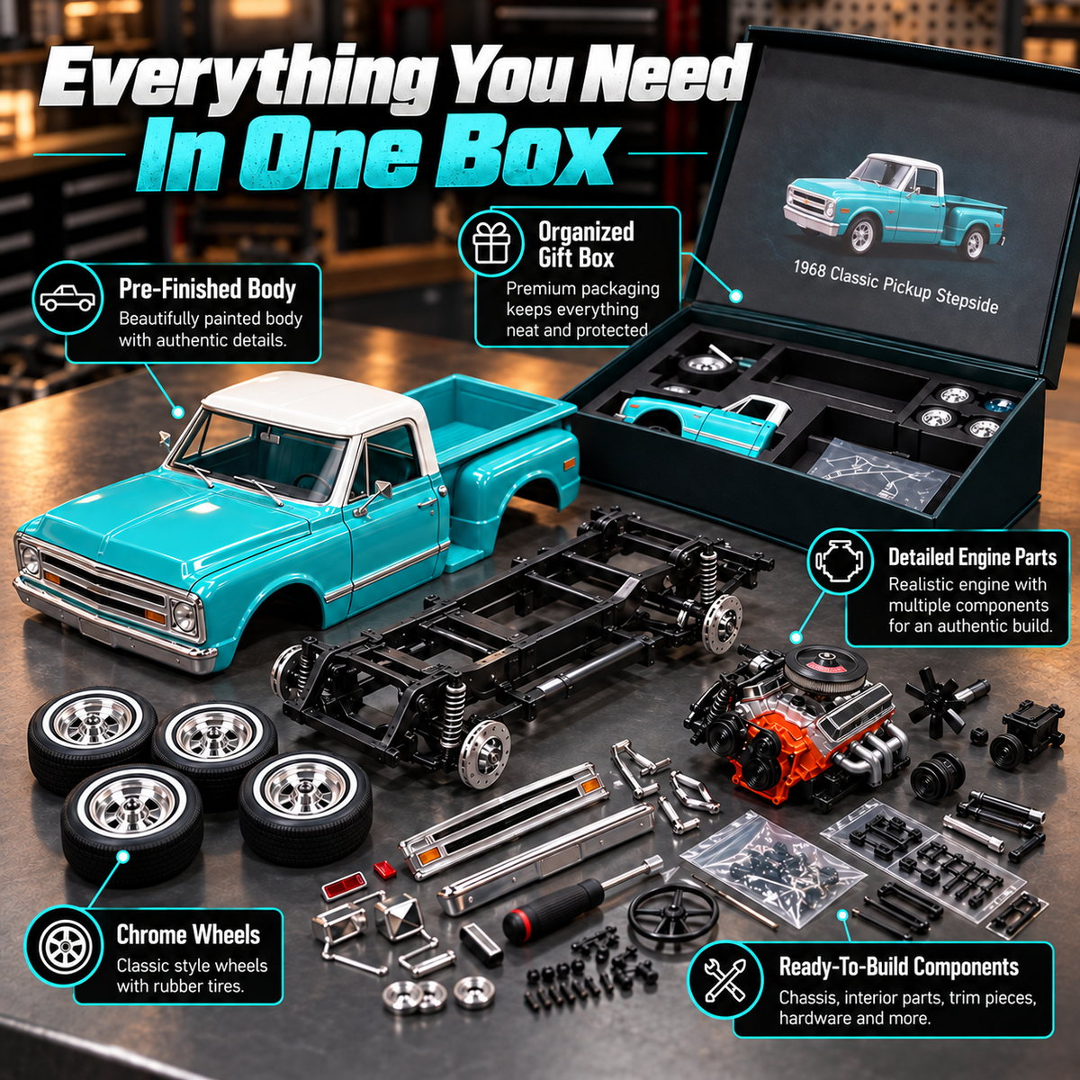 🎁 50% OFF Model Kit – Premium Classic Truck Gift for Collectors & Hobbyists 🏆
