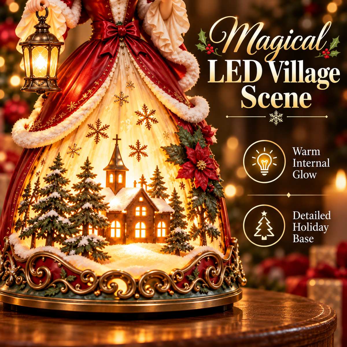 🎄 50% OFF Victorian Christmas Lady LED Light-Up Decoration ✨
