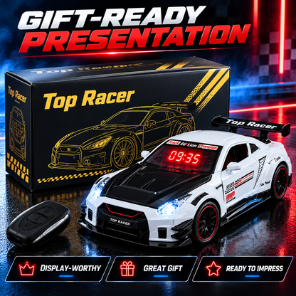 🏁 50% OFF Racing RC Car – Pick Black or White With Digital Roof Display 🎮