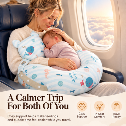 ✨ 50% OFF Portable Nursing Pillow – Curved Baby Support Cushion For Comfortable Travel 🤱