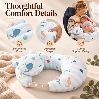 ✨ 50% OFF Portable Nursing Pillow – Curved Baby Support Cushion For Comfortable Travel 🤱