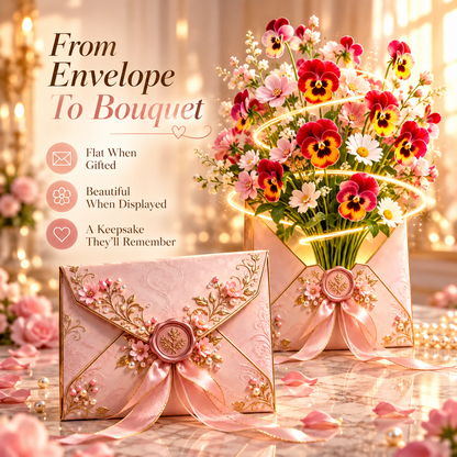 💐 50% OFF Flower Bouquet Envelope – A Beautiful Gift That Blooms When Opened 🎁