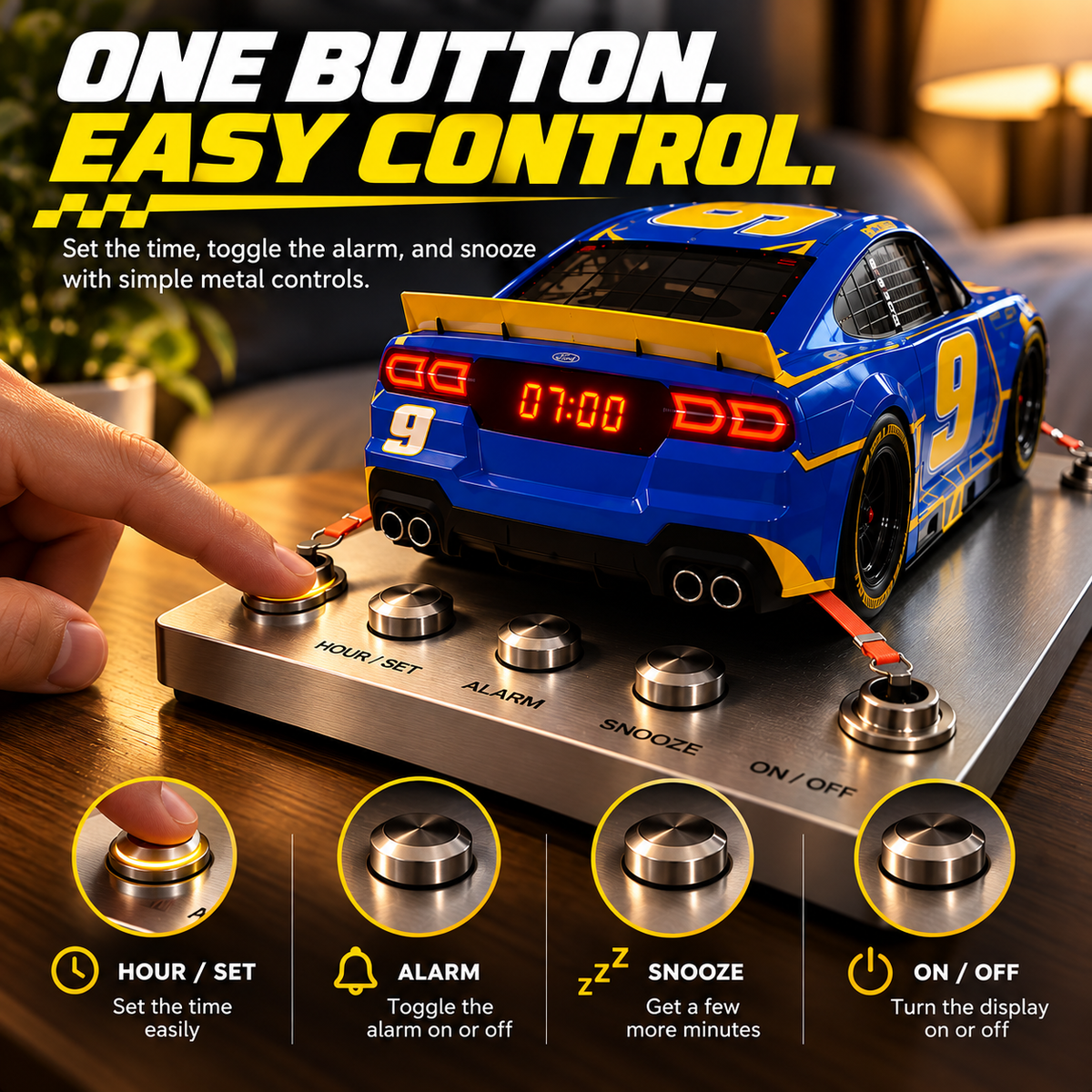 🏁 Race Car Alarm Clock – Wake Up In The Fast Lane ⏰🔥
