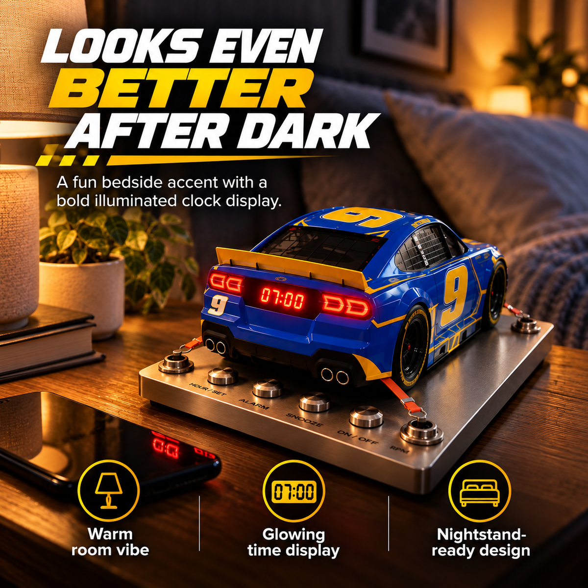 🏁 Race Car Alarm Clock – Wake Up In The Fast Lane ⏰🔥