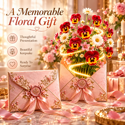 💐 50% OFF Flower Bouquet Envelope – A Beautiful Gift That Blooms When Opened 🎁