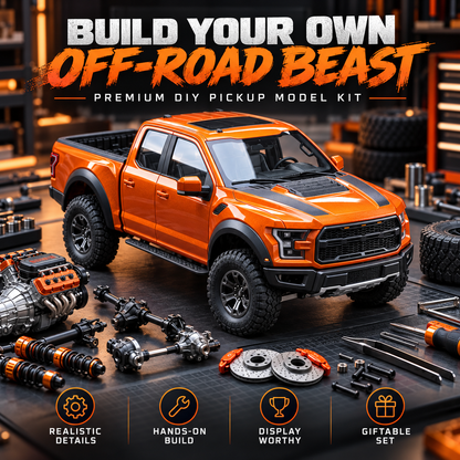 🚙 50% OFF 🔥 DIY Off-Road Pickup Truck Model Kit – Build Your Own Detailed Display Truck