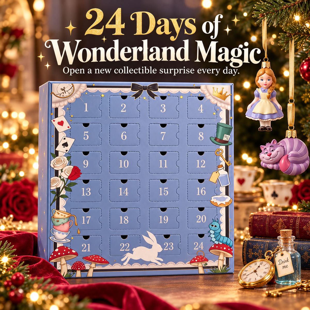 ♠️ 50% OFF Wonderland-Inspired Advent Calendar – 24 Magical Holiday Collectibles ✨