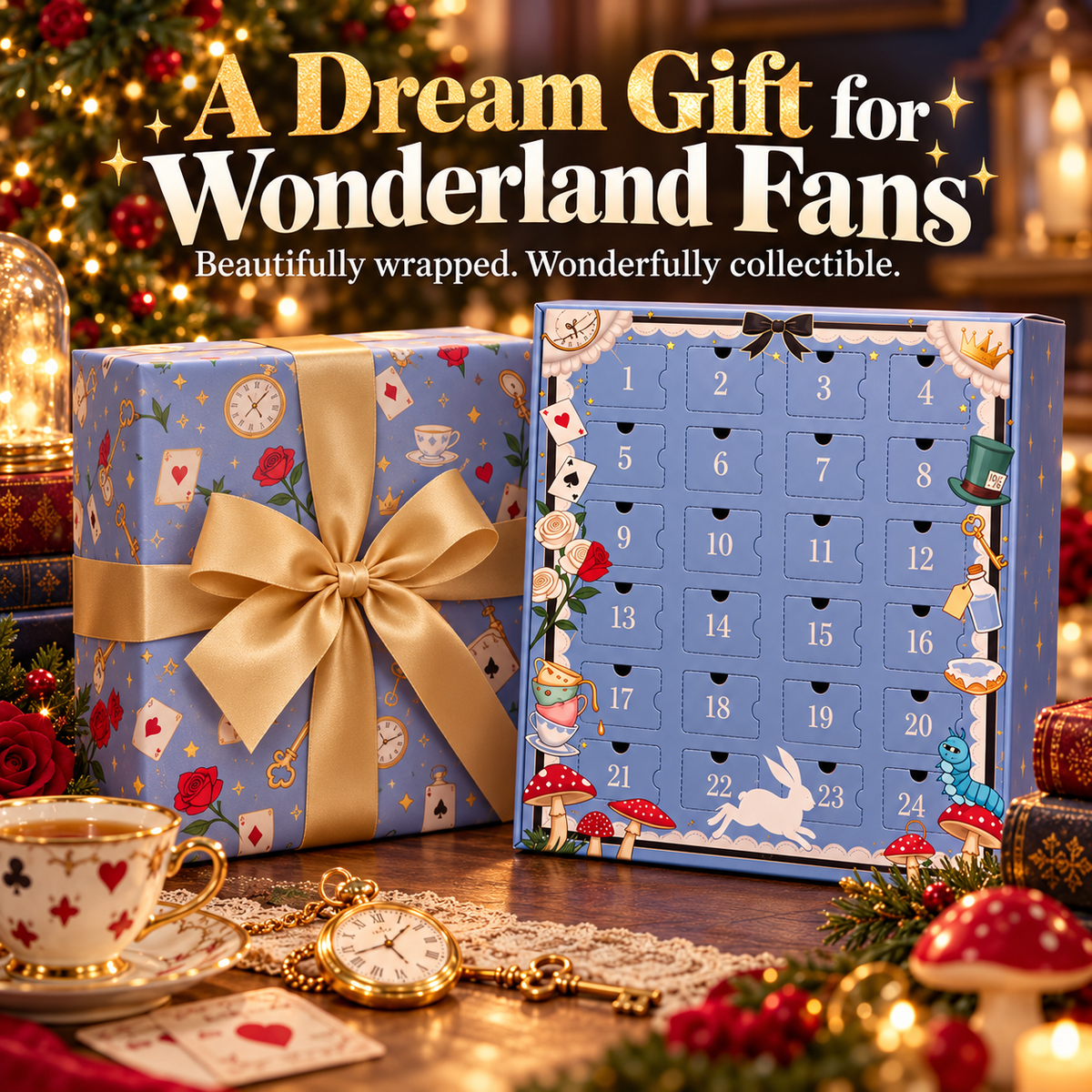 ♠️ 50% OFF Wonderland-Inspired Advent Calendar – 24 Magical Holiday Collectibles ✨