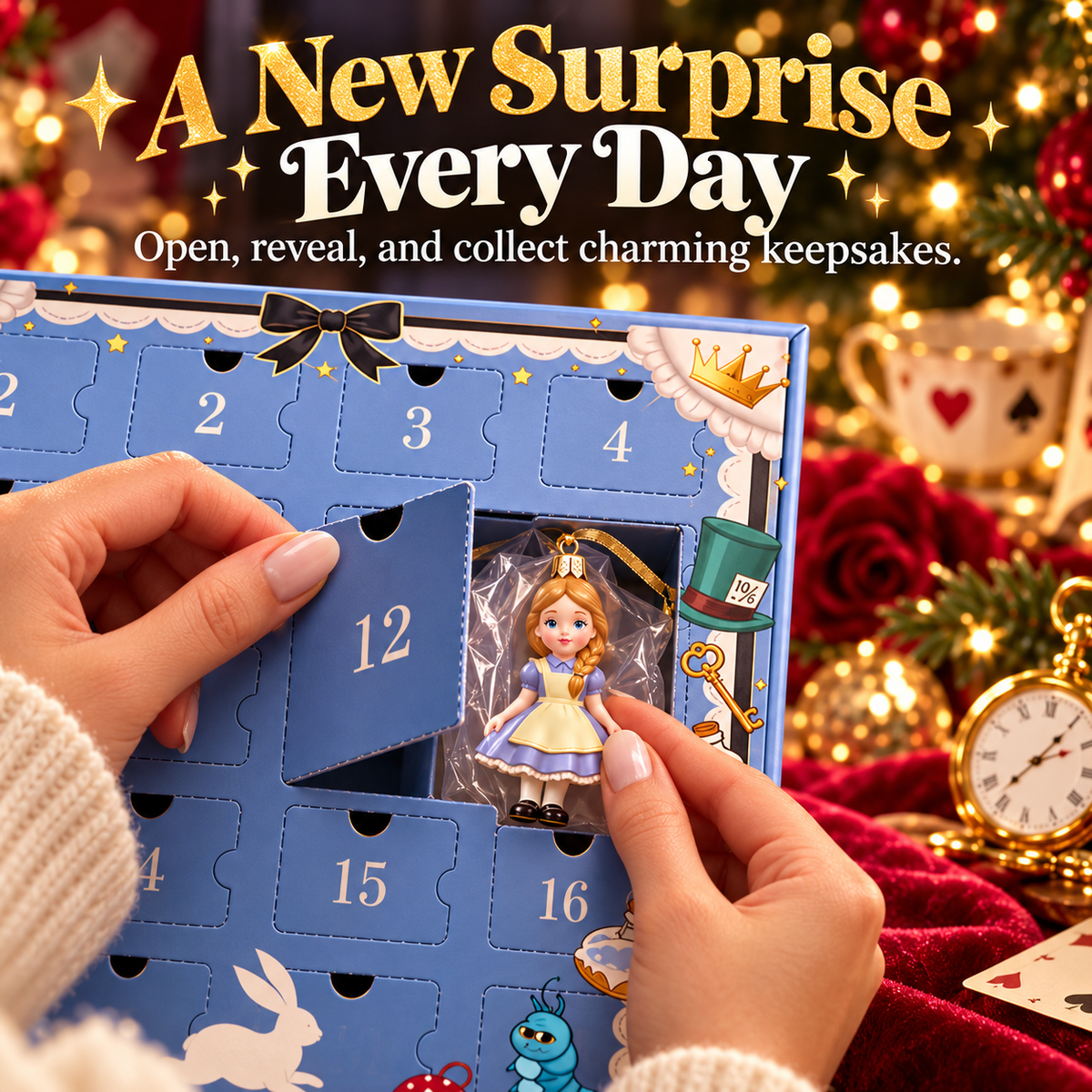 ♠️ 50% OFF Wonderland-Inspired Advent Calendar – 24 Magical Holiday Collectibles ✨
