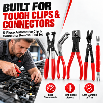 🔧 5-Piece Automotive Clip & Connector Removal Tool Set