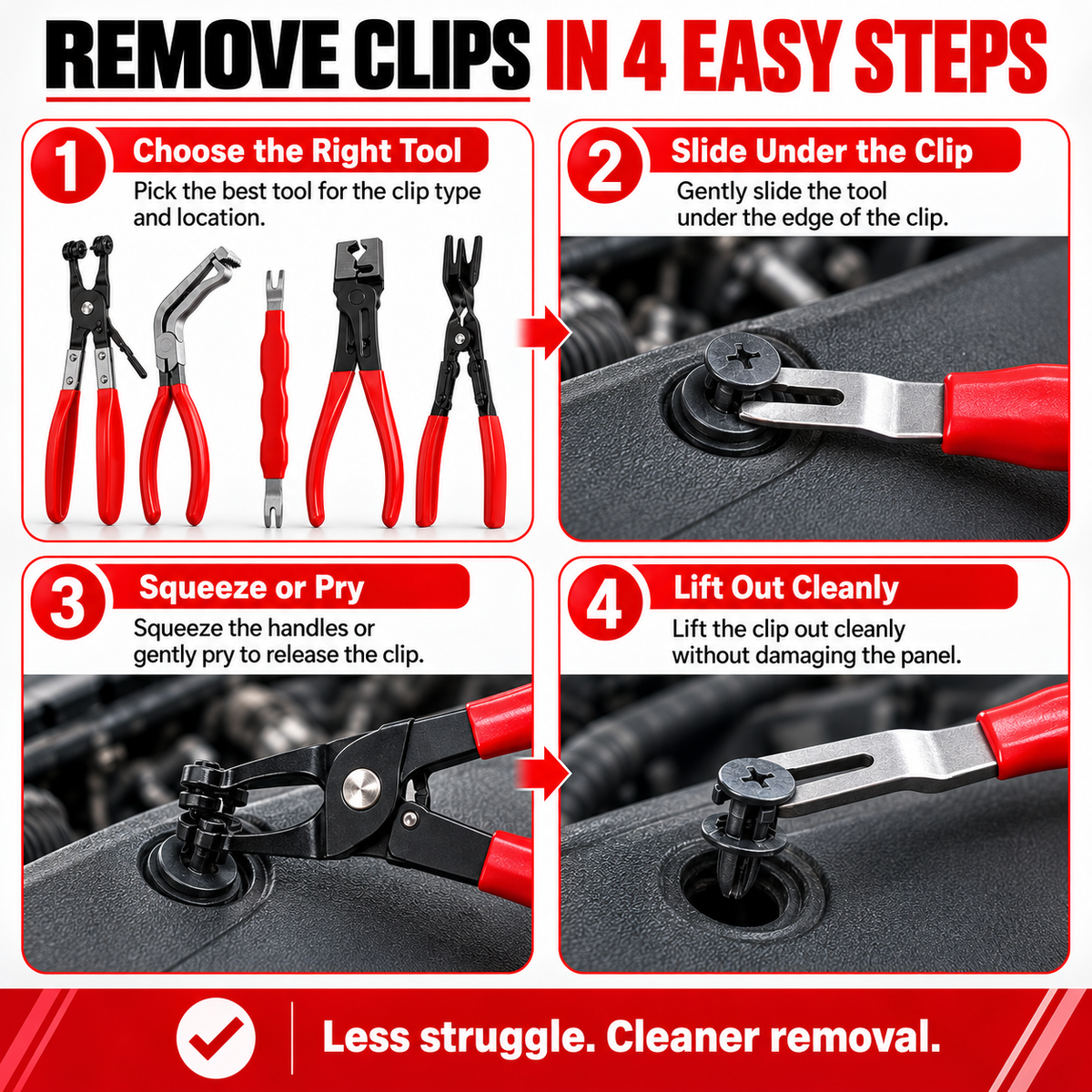 🔧 5-Piece Automotive Clip & Connector Removal Tool Set