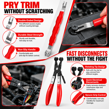 🔧 5-Piece Automotive Clip & Connector Removal Tool Set