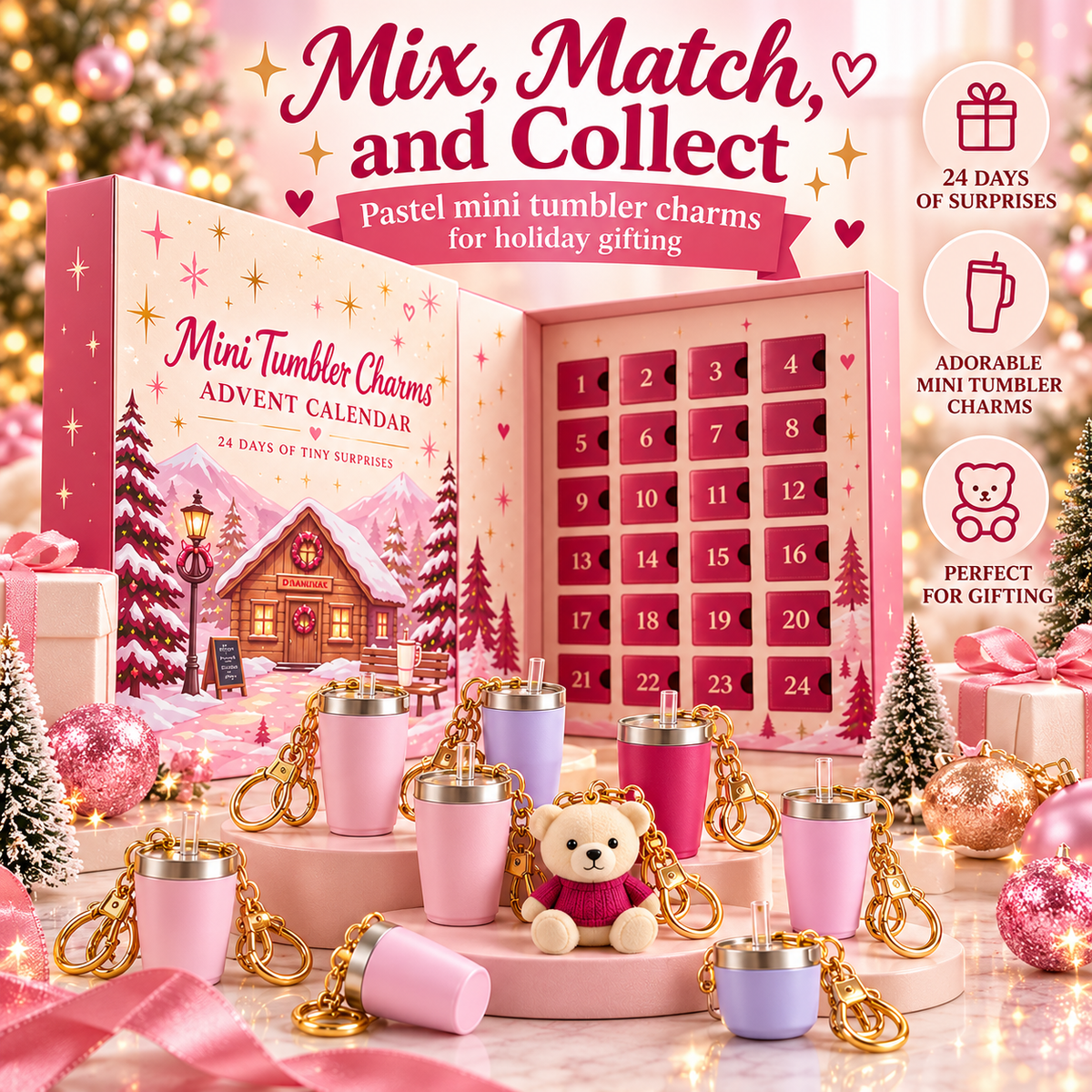 🎀 Unwrap the Magic of Mini Tumbler Charms!