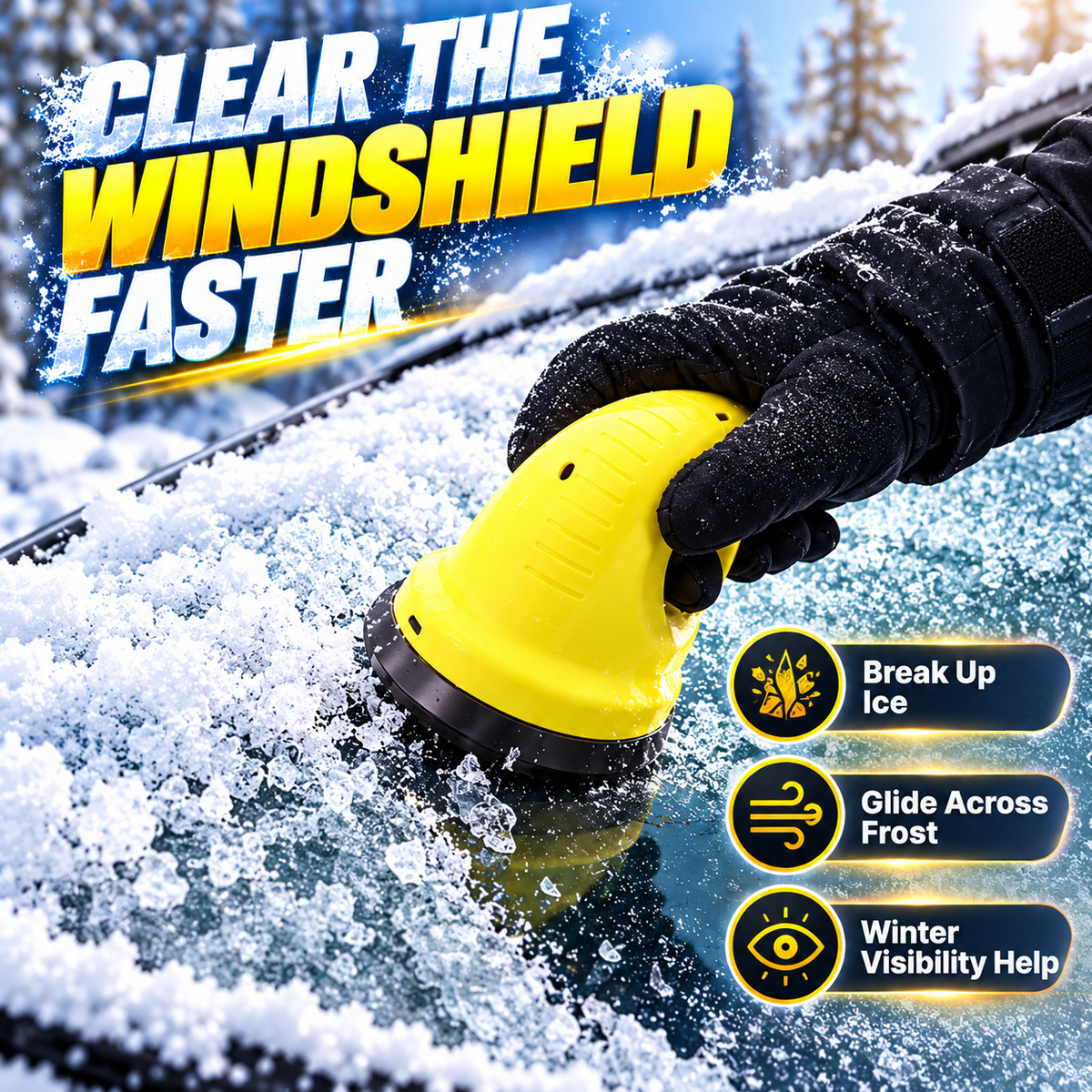 🥶 FreedomThaw Heated Electric Ice Scraper, Make Winter Mornings Easier! ❄️