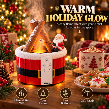 🎄Christmas Flame-Effect Aroma Diffuser ✨ Turn Any Corner Into a Cozy Christmas Moment