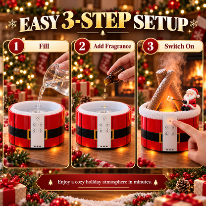 🎄Christmas Flame-Effect Aroma Diffuser ✨ Turn Any Corner Into a Cozy Christmas Moment