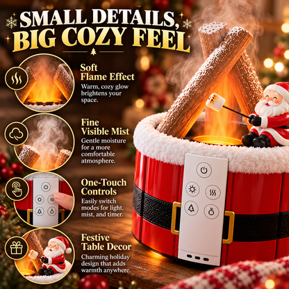 🎄Christmas Flame-Effect Aroma Diffuser ✨ Turn Any Corner Into a Cozy Christmas Moment
