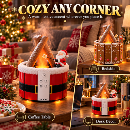 🎄Christmas Flame-Effect Aroma Diffuser ✨ Turn Any Corner Into a Cozy Christmas Moment