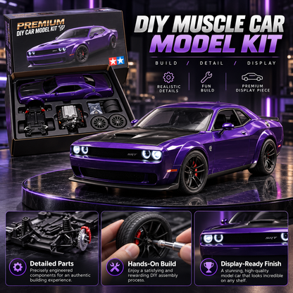 🏎️ Premium DIY Muscle Car Model Kit – Build, Display & Collect 🔧
