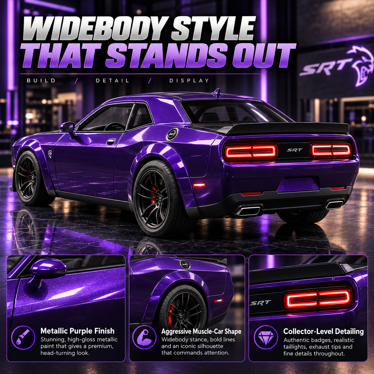 🏎️ Premium DIY Muscle Car Model Kit – Build, Display & Collect 🔧