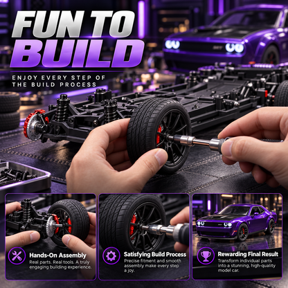 🏎️ Premium DIY Muscle Car Model Kit – Build, Display & Collect 🔧