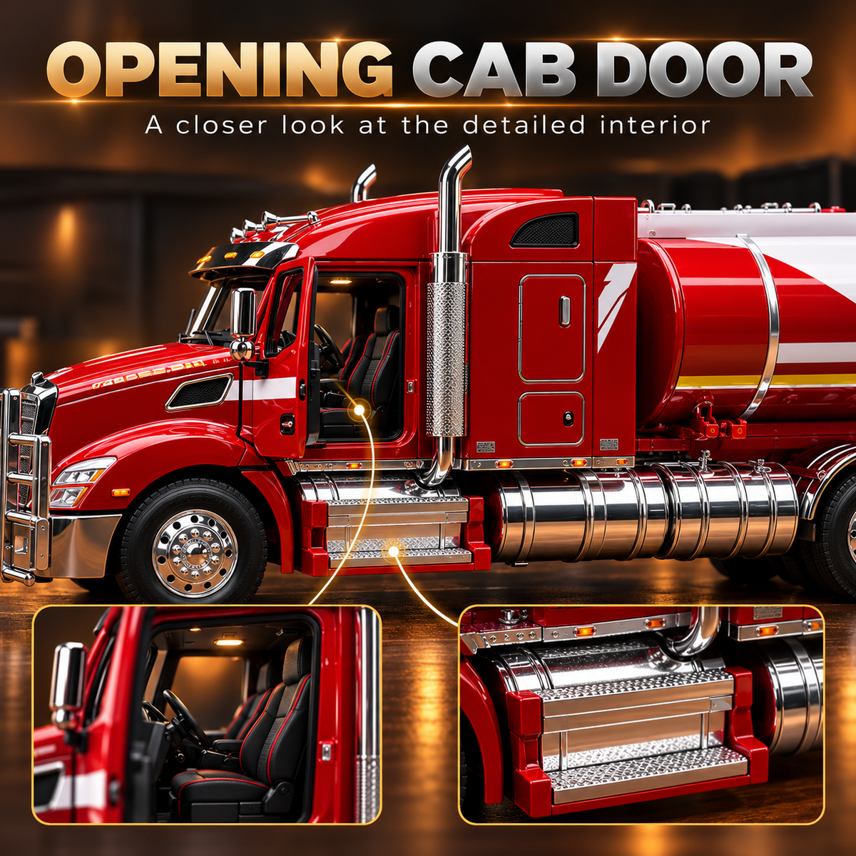 🚛 Premium Tanker Truck Model – Detailed Collector Display with Protective Case