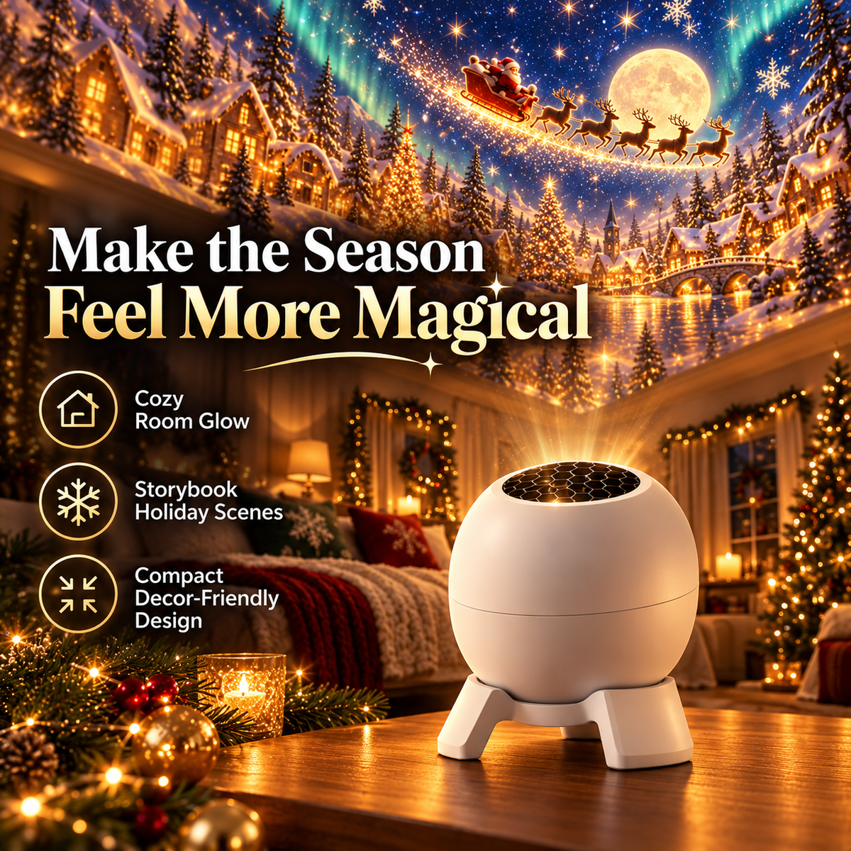 🎄✨ Christmas Wonderland Scene Projector – Turn Any Room Into Holiday Magic