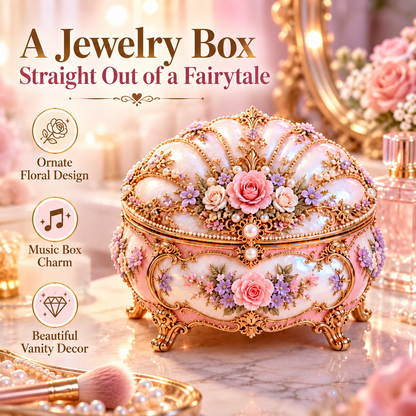 🩰✨ Fairytale Ballerina Jewelry Music Box – Spinning Dancer, Butterfly Surprise & Keepsake Storage