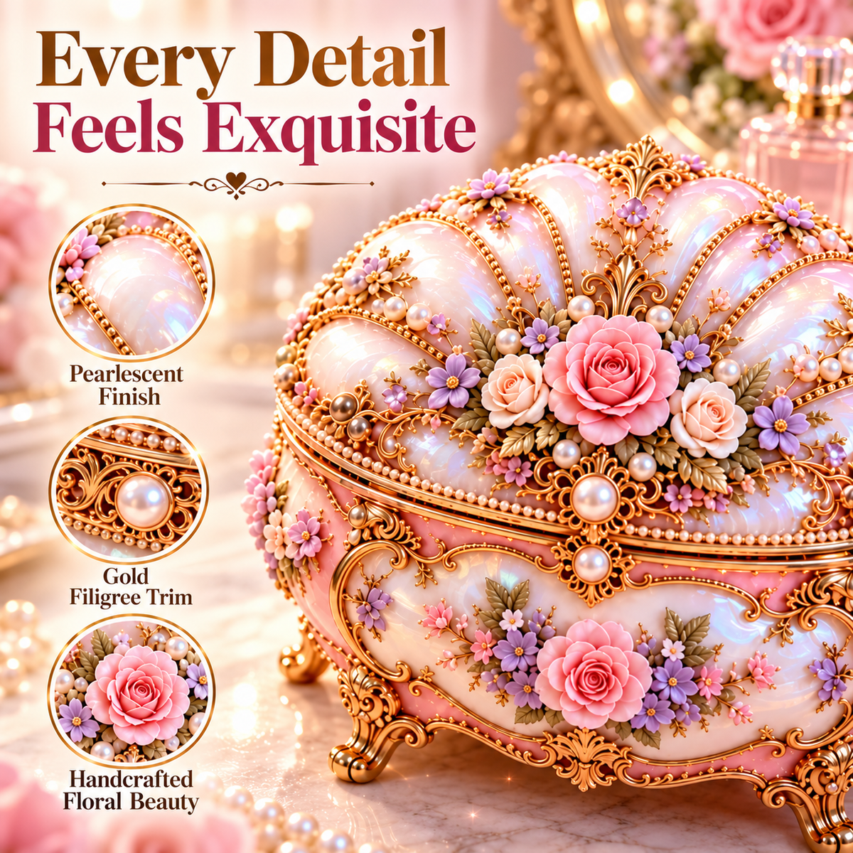 🩰✨ Fairytale Ballerina Jewelry Music Box – Spinning Dancer, Butterfly Surprise & Keepsake Storage