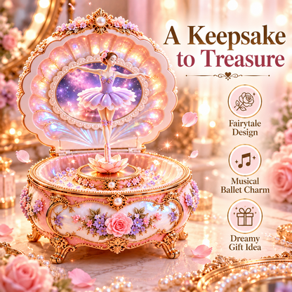 🩰✨ Fairytale Ballerina Jewelry Music Box – Spinning Dancer, Butterfly Surprise & Keepsake Storage