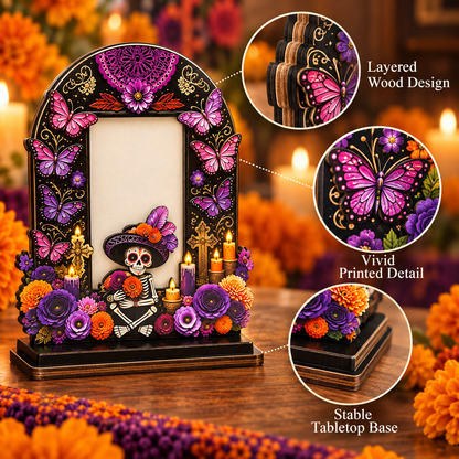 💀 Day of the Dead Memory Frame ✨ Personalized Remembrance Photo Decor