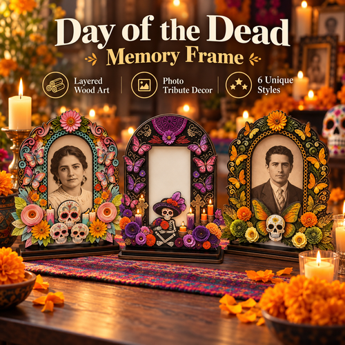 💀 Day of the Dead Memory Frame ✨ Personalized Remembrance Photo Decor
