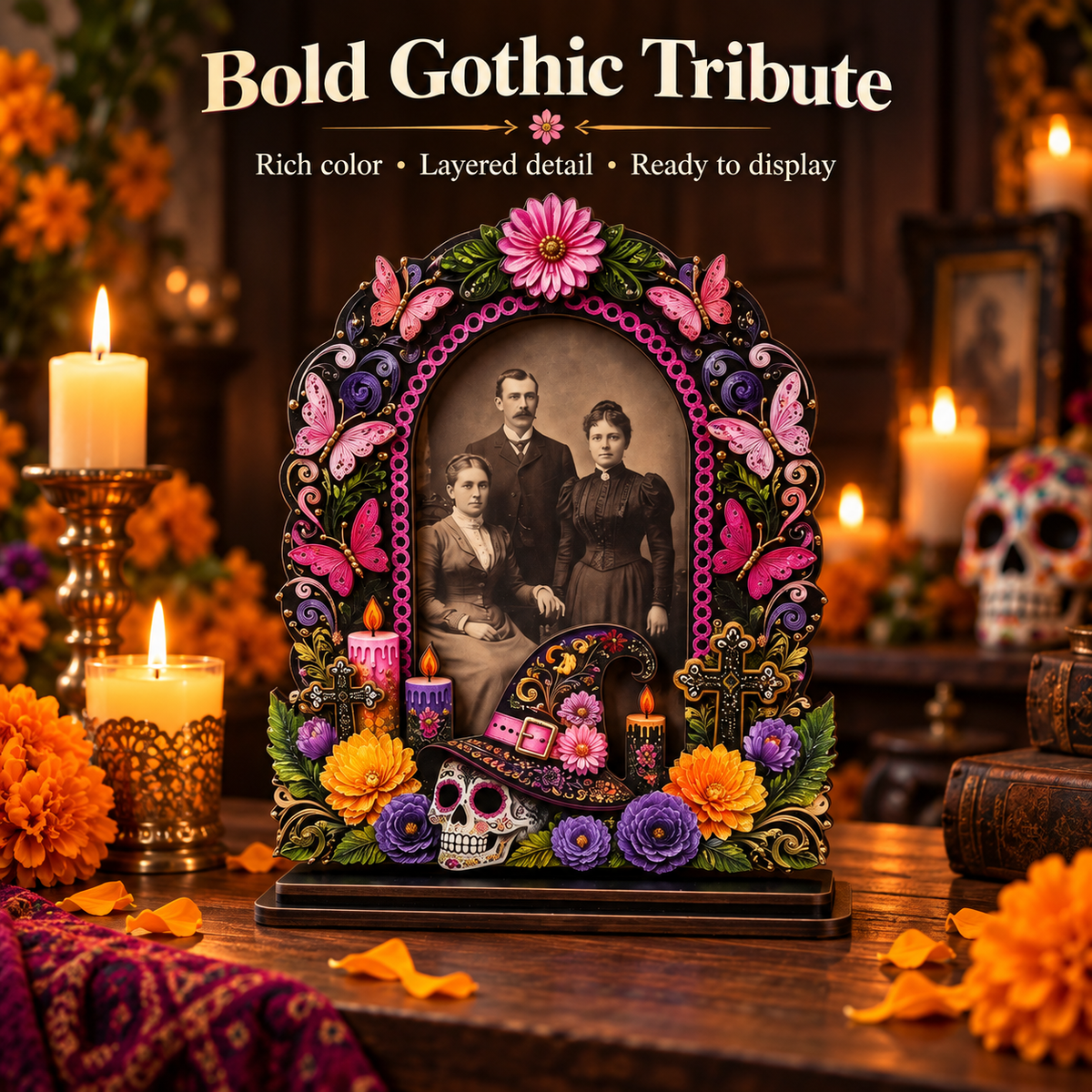 💀 Day of the Dead Memory Frame ✨ Personalized Remembrance Photo Decor