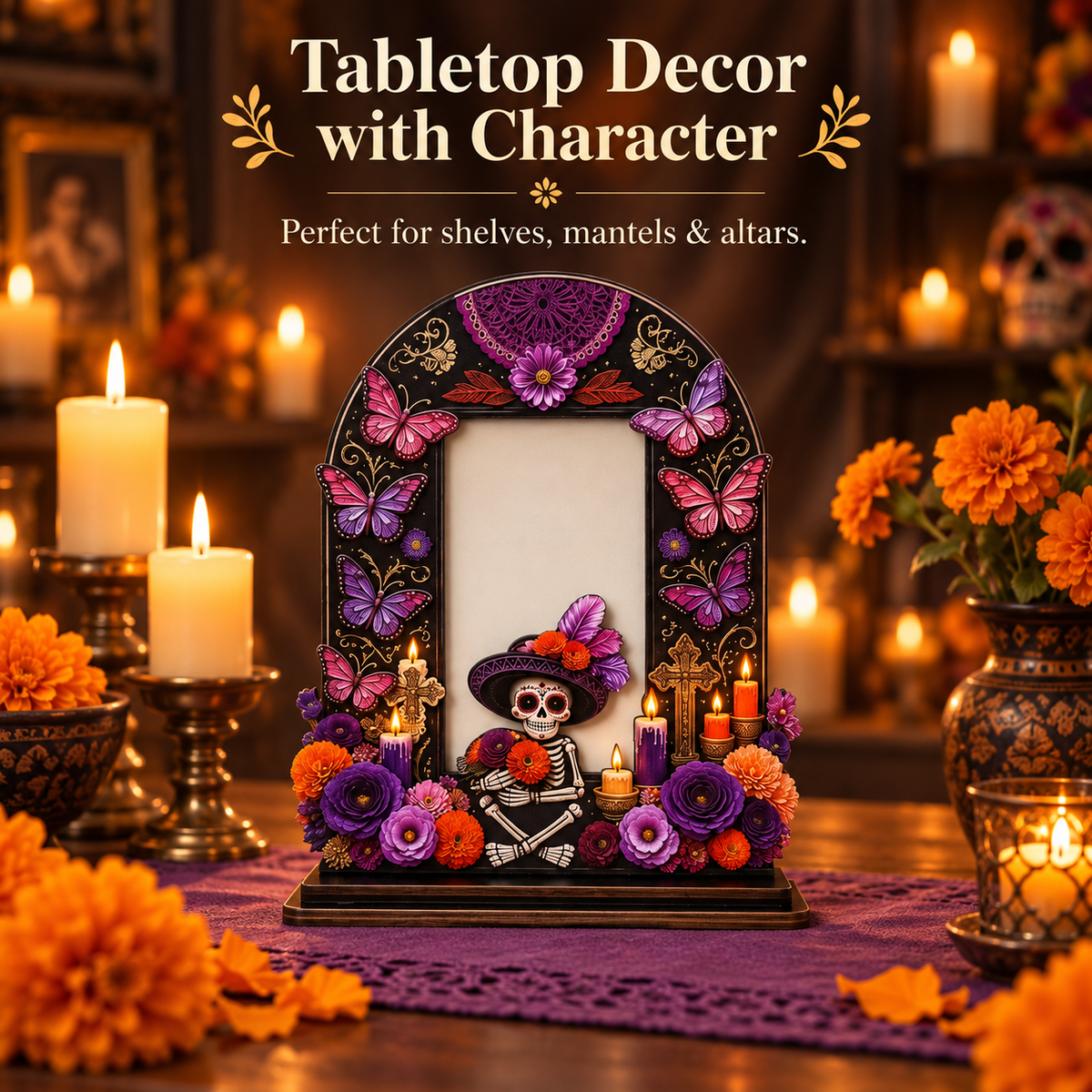 💀 Day of the Dead Memory Frame ✨ Personalized Remembrance Photo Decor