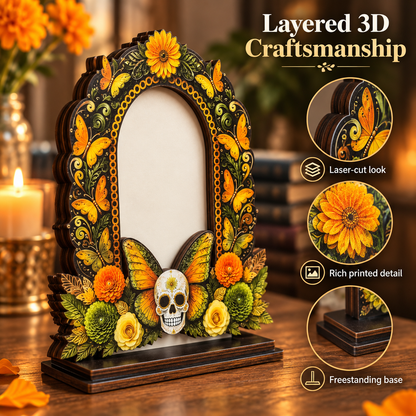 💀 Day of the Dead Memory Frame ✨ Personalized Remembrance Photo Decor