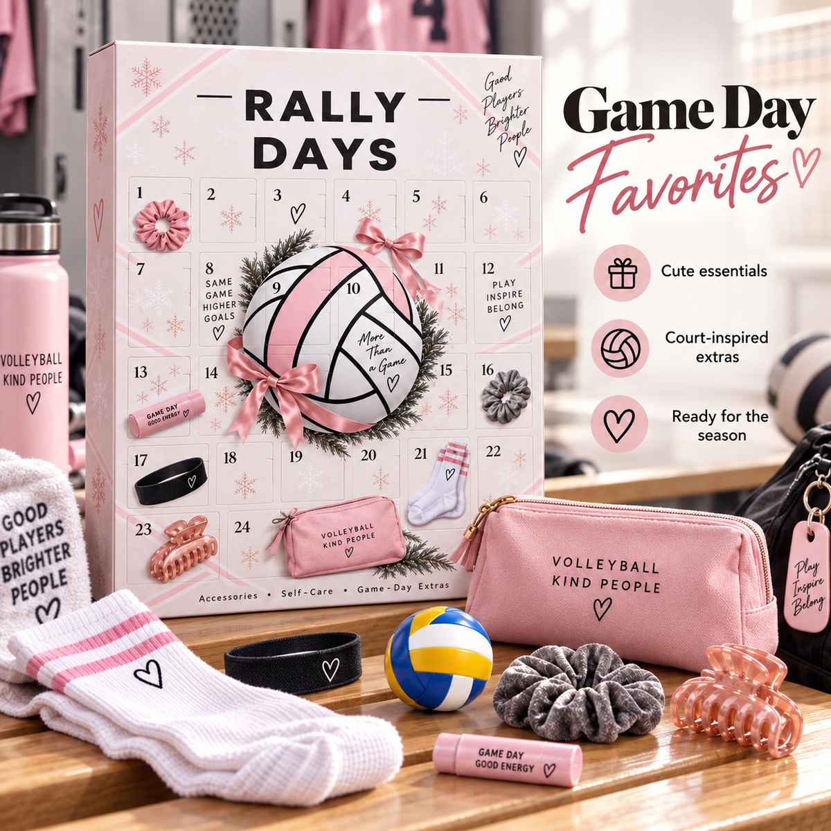 🏐 Rally Days Volleyball Advent Calendar 🎁 24 Daily Surprises For Volleyball Girls
