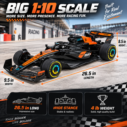 🏁 1:10 Scale Formula Racing R/C Car – 2.4GHz High-Speed Remote Control Racer