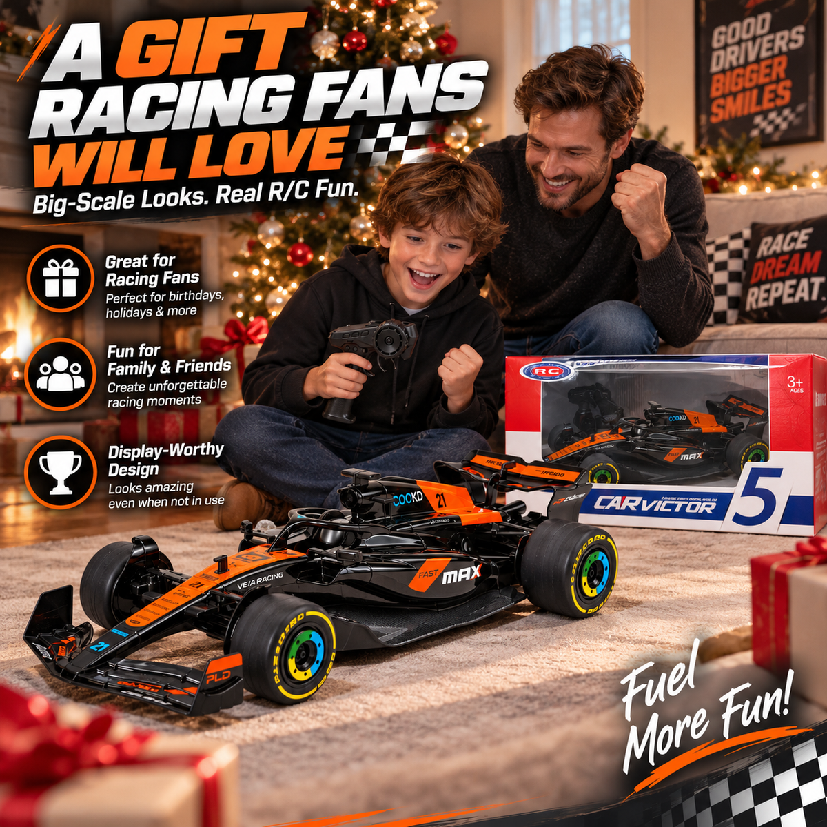 🏁 1:10 Scale Formula Racing R/C Car – 2.4GHz High-Speed Remote Control Racer