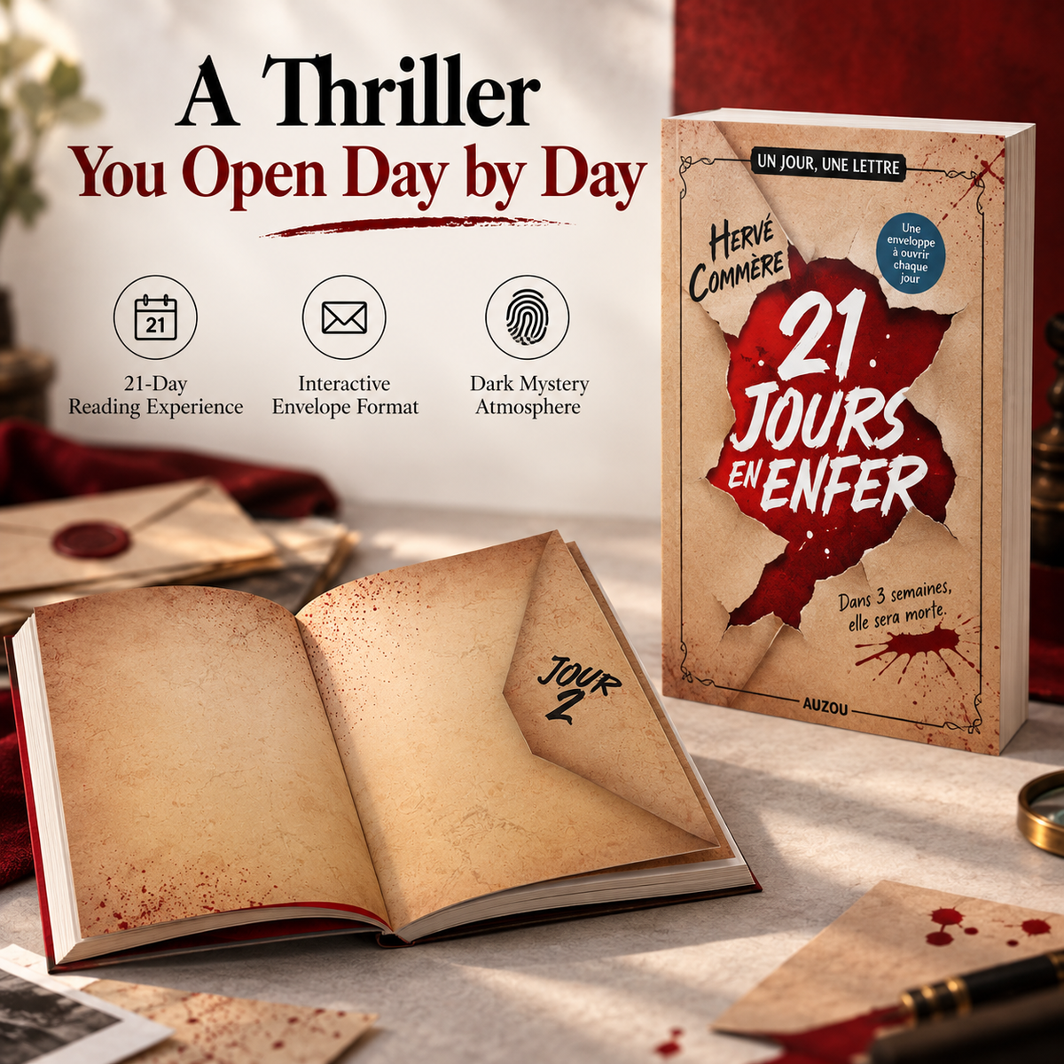 🕯️ 21 Jours En Enfer Mystery Thriller ✉️ 21-Day Envelope Reading Experience